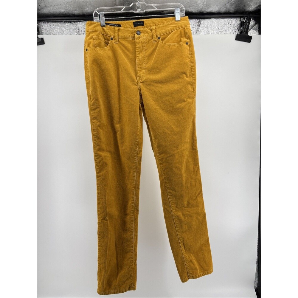 Talbots Corduroy Straight Leg Pant Size 8 Goldenrod Yellow